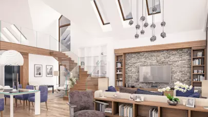 Top eingerichteter Wohnbereich mit modernem Grundriss